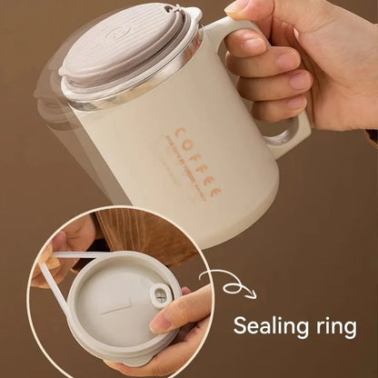 Mug avec Couvercle Transportable Blanc