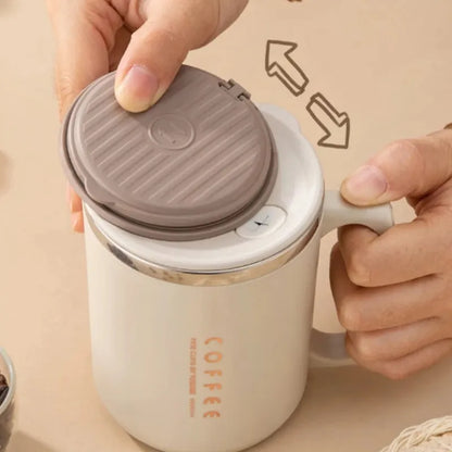 Mug avec Couvercle Transportable Blanc