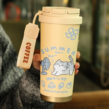 Mug de voyage double paroi pour café, thé, smoothie et boissons fraîches  | La Gourde®