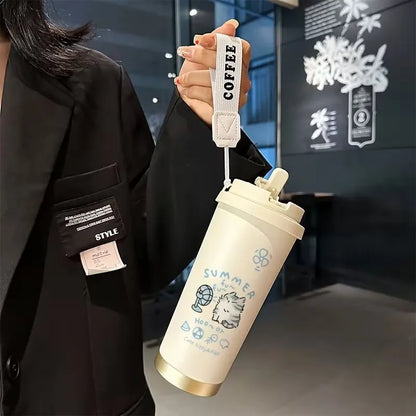 Mug Double Paroi Original 520ml design kawaii pour boissons chaudes et froides  | La Gourde®
