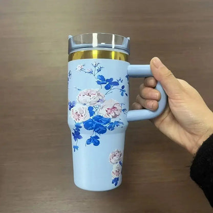 Gourde Thermos Mug Fleurs 14 oz