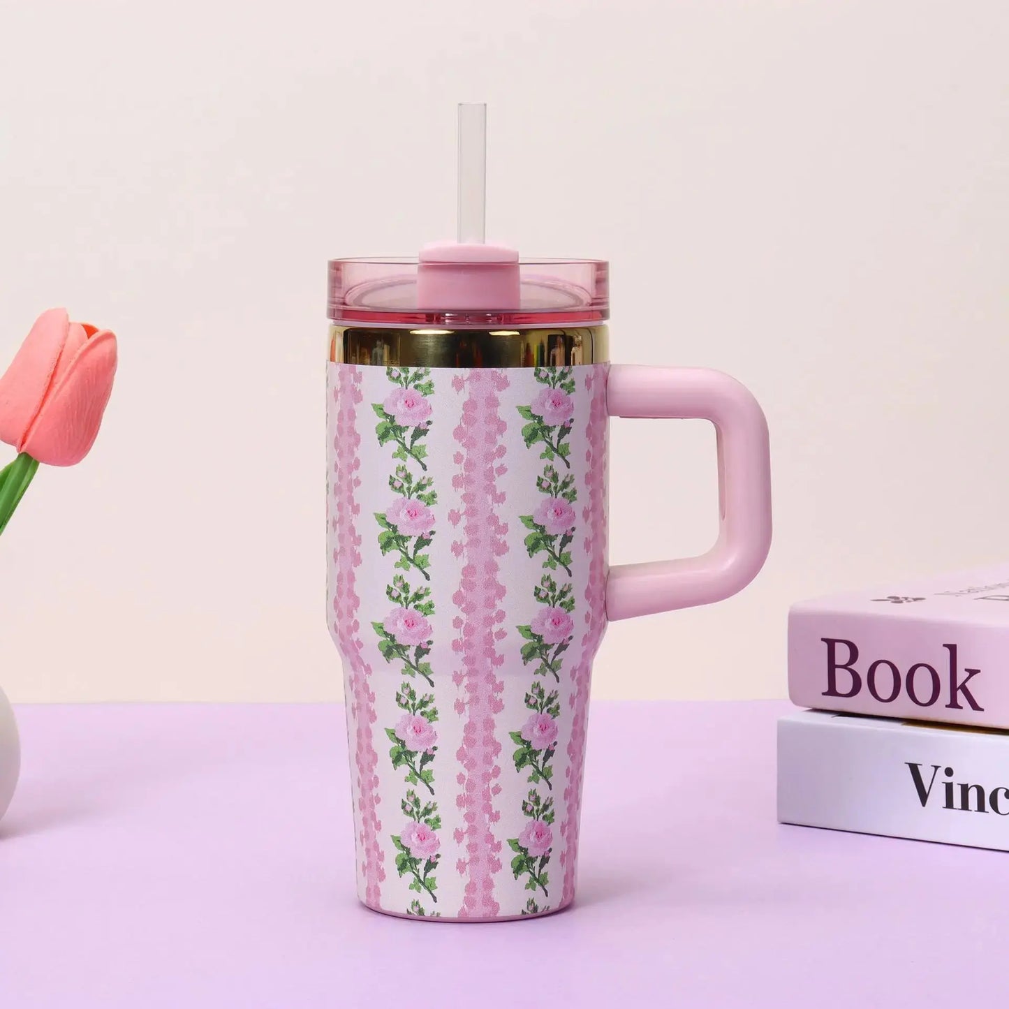 Gourde Thermos Mug Fleurs 14 oz