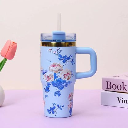 Gourde Thermos Mug Fleurs 14 oz