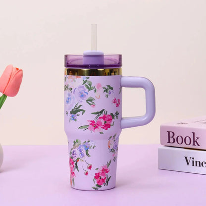 Gourde Thermos Mug Fleurs 14 oz