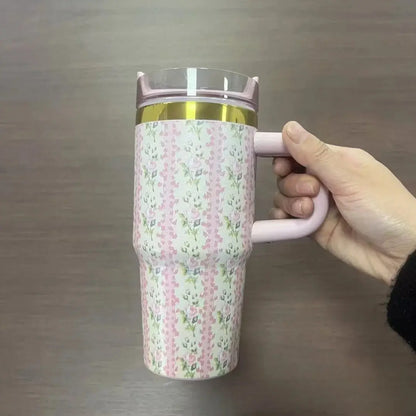 Gourde Thermos Mug Fleurs 14 oz