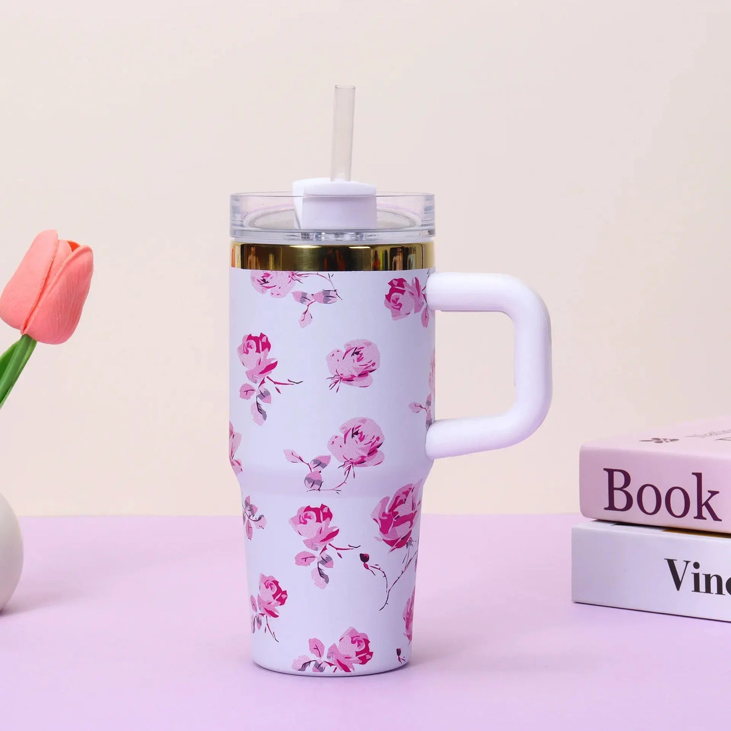 Gourde Thermos Mug Fleurs 14 oz