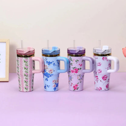 Gourde Thermos Mug Fleurs 14 oz
