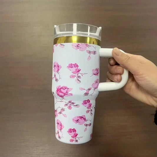 Gourde Thermos Mug Fleurs 14 oz