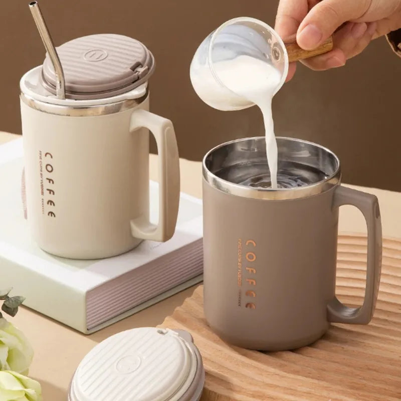 Mug avec Couvercle Transportable Blanc
