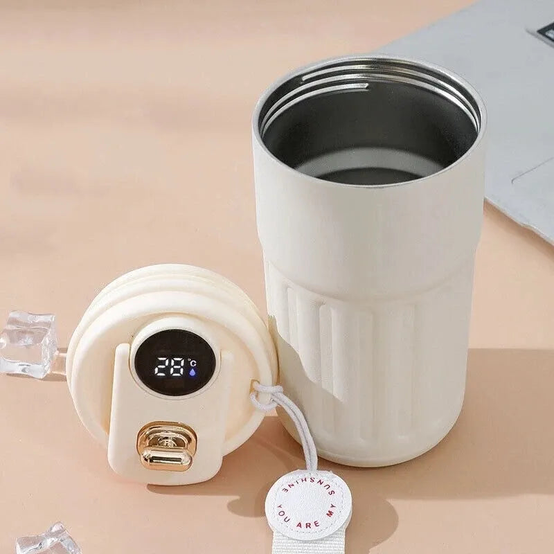 Tasse Connectée Blanc 450ML premium avec technologie intelligente de contrôle de température pour utilisation quotidienne au travail | La Gourde