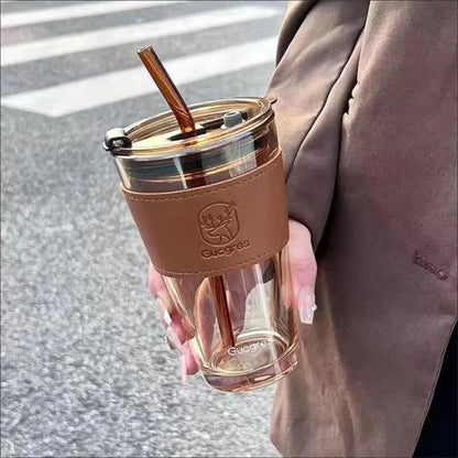 Tasse Verre Portable Marron 450ML