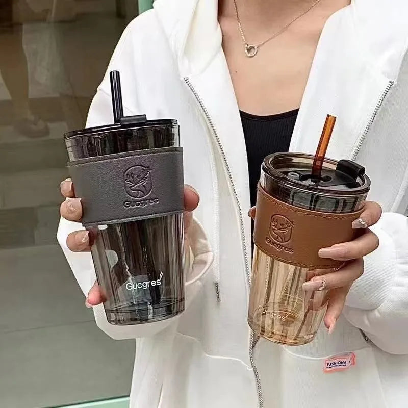 Tasse Verre Portable Marron 450ML