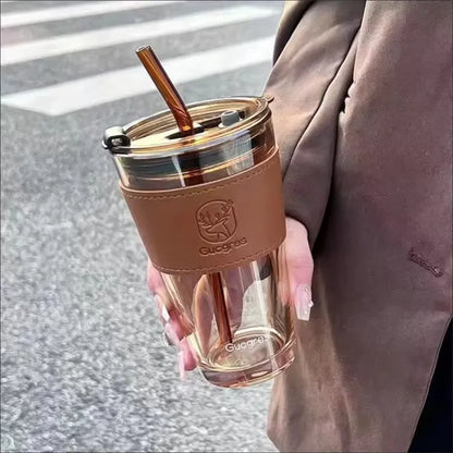 Tasse Verre Portable Marron 450ML