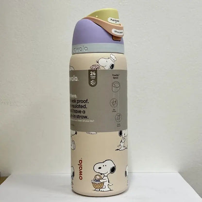 
Thermos Snoopy avec paille et couvercle anti-fuite 710 ml