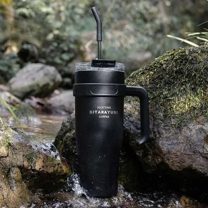 
Travel Mug Avec Paille En Inox pour bureau, voiture, voyage et déplacements