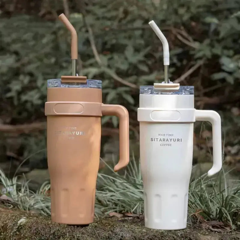 
Travel Mug Avec Paille En Inox avec paille et couvercle anti-fuite pour un design originale