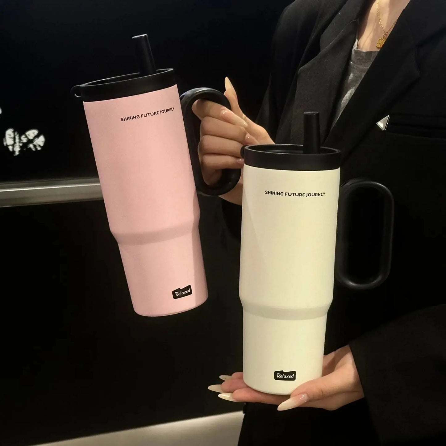 
Tumbler mug isotherme inox 720 ml avec poignée