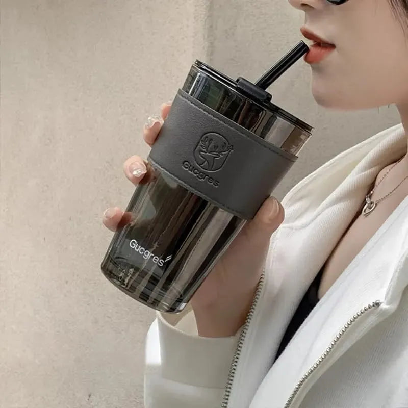 Tasse Verre Portable 450ML réutilisable écologique pour remplacer les gobelets jetables et améliorer l’hydratation quotidienne durable | La Gourde